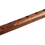13 inches Traditional Hand Carved Wooden Decorative Flute Indian Musical Instrument Brass Inlay Work, 3 image