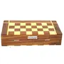 Folding Wooden Chess Board Set Game Handmade Small Chess Pieces 8 Inches (Non - Magnetic), 5 image