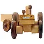 Beautiful Wooden Tractor Trolley Moving Toy, 3 image