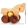 Wooden Toy Horse with Wheels - for Kids & Home Decor, 4 image