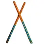 Multicolor Wooden Dandiya Sticks for Dance Garba Sticks for Navratri Celebration with Decorative Lace Large Size 14.4 Inches (Pack of 4 Dandiya Pair), 2 image
