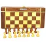 Folding Wooden Chess Board Set Game Handmade Small Chess Pieces 8 Inches (Non - Magnetic), 3 image
