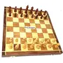 Wooden Handmade Standard Classic Chess Board Game Small Chess Pieces Foldable Size 16 Inches (Non-Magnetic), 2 image