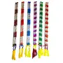 Multicolor Alluminium Vertical Half Cut Dandiya Garba Sticks for Dance for Navratri Celebration 14 Inches in Pair Pack of (1), 2 image