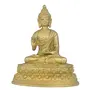 Brass Buddha Blessing Hand Statue with Tortoise Shaped Lamps Height 5.5 inch MN-Brass_Tortoise_Diya_combo1, 3 image