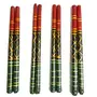 Multicolor Wooden Dandiya Sticks for Dance Garba Sticks for Navratri Celebration Large Size 14.4 Inches Pack of (1), 2 image