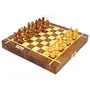 Folding Wooden Chess Board Set Game Handmade Small Chess Pieces 8 Inches (Non - Magnetic), 2 image