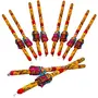 Multicolor Puppet Doll Raja Rani Couple Dandiya Garba Sticks for Navratri Celebration Pack of 8 Pair -14 Inch, 4 image