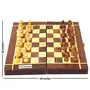 Folding Wooden Chess Board Set Game Handmade Small Chess Pieces 10 Inches (Non - Magnetic), 6 image