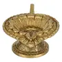 Indian Hindu Brass Oil Wick Handmade Lamp 4.5 inch, 4 image