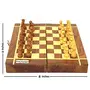 Wooden Handmade Standard Classic Chess Board Game Foldable Size 8 Inches, 5 image