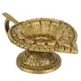 Indian Hindu Brass Oil Wick Handmade Lamp 4.5 inch, 3 image