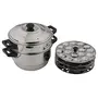 Butterfly Stainless Steel Multi Purpose Steamer with Mini Idli Plate and Multi Purpose Steamer Plate 2 Litre Silver, 5 image