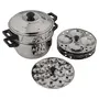 Butterfly Stainless Steel Multi Purpose Steamer with Mini Idli Plate and Multi Purpose Steamer Plate 2 Litre Silver, 2 image