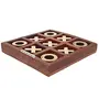 Noughts and Crosses Game Brass Wood Tic Tac Toe Toy Game for Kids Adults, 4 image