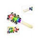 Colorful Wooden Rainbow Handle Jingle Bell Rattle Toys Pack of 1 Rattle, 2 image