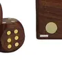 Handmade Indian Game Dice Box with 5 Dice Set - Wooden Toy Game - Brain Teaser, 2 image