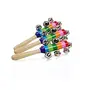 Colorful Wooden Rainbow Handle Jingle Bell Rattle Toys Pack of 1 Rattle, 4 image