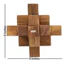 Handmade Wooden Crystal IQ Teaser Puzzle - 3D Magic Game Mini Cross for Children - Unique Kids Gifts, 6 image