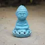 Ceramic Standing Buddha Shape Incense Cone Stand for Best Gifting Home Decoratives (Sky Blue), 3 image