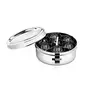 Butterfly Stainless Steel Spice Box Masala Dabba with Glass lid with 7 Container and Spoon Set No.3 Large 700 ml Silver, 4 image