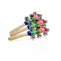 Colorful Wooden Rainbow Handle Jingle Bell Rattle Toys Pack of 2 Rattle, 4 image