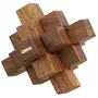 Handmade Wooden Crystal IQ Teaser Puzzle - 3D Magic Game Mini Cross for Children - Unique Kids Gifts, 2 image
