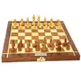 Wooden Handmade Standard Classic Chess Board Game Foldable Size 12 Inches, 3 image