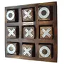 Noughts and Crosses Game Wood Tic Tac Toe Toy Game for Kids Adults, 4 image