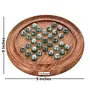Solitaire Board Puzzle Games in Sheesham Wood with Glass Marbles, 6 image