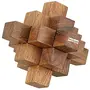 Handmade Wooden Crystal IQ Teaser Puzzle - 3D Magic Game Mini Cross for Children - Unique Kids Gifts, 5 image