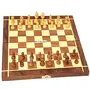 Wooden Handmade Standard Classic Chess Board Game Foldable Size 12 Inches, 2 image