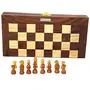 Collectible Folding Wooden Chess Game Board Set 10 inches with Magnetic Crafted Pieces, 5 image