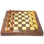 Collectible Folding Wooden Chess Game Board Set 8 inches with Magnetic Crafted Pieces, 3 image