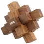 Handmade Wooden Crystal IQ Teaser Puzzle - 3D Magic Game Mini Cross for Children - Unique Kids Gifts, 4 image