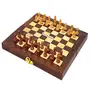 Collectible Folding Wooden Chess Game Board Set 10 inches with Magnetic Crafted Pieces, 4 image