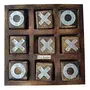 Noughts and Crosses Game Wood Tic Tac Toe Toy Game for Kids Adults, 3 image
