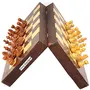 Collectible Folding Wooden Chess Game Board Set 8 inches with Magnetic Crafted Pieces, 2 image