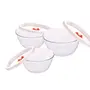 Borosil Glass Mixing Bowl with lid - Set of 3 (500 ML + 900 ML + 1.3L) Oven and Microwave Safe, 4 image