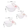 Borosil Glass Mixing Bowl with lid - Set of 3 (500 ML + 900 ML + 1.3L) Oven and Microwave Safe, 3 image