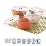 Borosil Glass Mixing Bowl with lid - Set of 3 (500 ML + 900 ML + 1.3L) Oven and Microwave Safe, 2 image