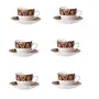 Cup and Saucer Set of 12 (6 Cups and 6 Saucers) Elegant for Home and Kitchen and Best Gifting Options, 4 image