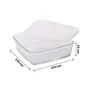 Borosil Oval Baking Dish 700 Ml Transparent & Square Dish With Lid Storage 1.6 Litres, 6 image