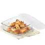 Borosil Oval Baking Dish 700 Ml Transparent & Square Dish With Lid Storage 1.6 Litres, 4 image