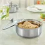 Stainless Steel Insulated Roti Server 1.1 litres Silver & Stainless Steel Insulated Curry Server 1.5 litres Silver Combo, 3 image