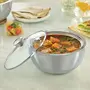 Stainless Steel Insulated Roti Server 1.1 litres Silver & Stainless Steel Insulated Curry Server 1.5 litres Silver Combo, 6 image