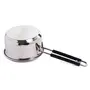 Sandwich Bottom Saucepan (Size 9) - 750 ml (Stainless Steel) + Stainless Steel Vegetable/Potato Masher with Wooden Handle Size 3 Pack of 1 8.5 cms Combo, 3 image