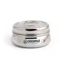 Coconut Stainless Steel Dhanush Dabba/Container/Storage Box - Set of 6 (200 ML Each) Diameter : 4 Inch. Height : 1.5 Inch, 2 image