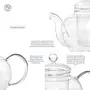 Clasico Glass Tea Pot with Removable Glass Infuser & Matching Lid | Heat Resistant Borosilicate Glass | Perfect for Brewing Loose Tea | Serves 4 Cups | Capacity - 500 ml, 2 image