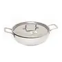 Coconut Kadai with Lid -Thick Triply Bottom (Sandwich Bottom) - 1500 ml - Stainless Steel, 2 image
